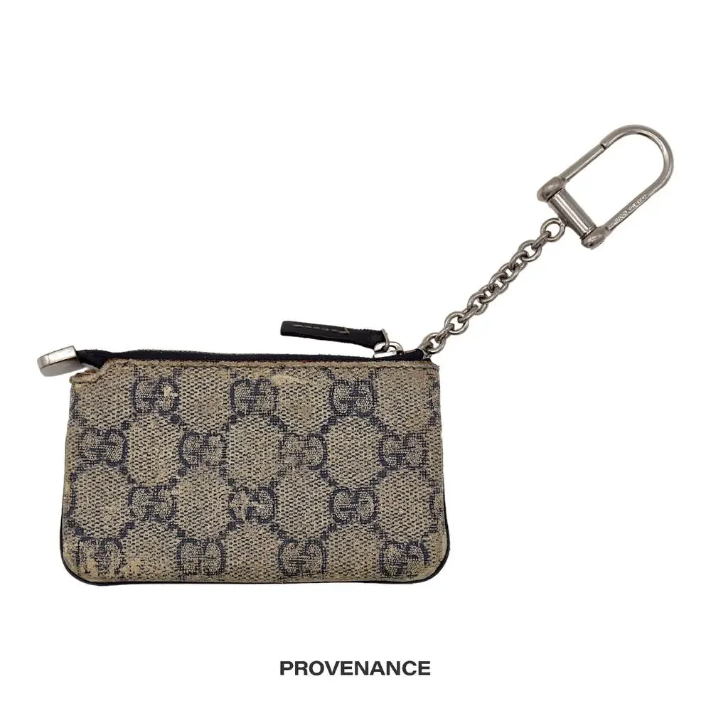 🔴 Gucci Key Pouch Cles - GG Supreme Navy - Picture 2 of 7
